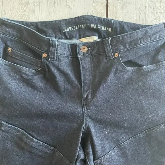 Duluth Trading Jeans Cargo Womens 12 Curvesetter Double Knee Work - Picture 5 of 10